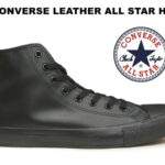 【6/4メンズサイズ再入荷】 コンバース レザー オールスター CONVERSE ALL STAR LEATHER HI BLACKMONOCHROME スニーカー レディース メンズ ハイカット ブラックモノクローム 黒黒【国内正規品】