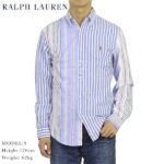 ポロ ラルフローレン スリムフィット マルチストライプ ボタンダウン 長袖シャツ ワンポイント POLO Ralph Lauren Men's "SLIM FIT" Oxford B.D.Shirts US