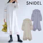 【SALE40%OFF】スナイデル SNIDEL パンチングレースビッグカラーワンピース レディース ワンピース 膝丈 ミモレ丈 長袖 2WAY レース 襟 ボレロ ノースリーブ シンプル シャツワンピ swfo221058