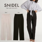 SALE40%OFF SNIDEL スナイデル 通販 ハイウエストワイドパンツ swfp221169 レディース 2022春夏 ボトムス ストレート フルレングス ロングパンツ