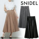 【SALE60%OFF+さらに2点同時購入で10%OFFクーポン有】即日発送/SNIDEL スナイデル/レザープリーツスカート SWFS214200 新作/スカート/キャンセル返品不可/通販/あす楽