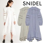 【SALE40%OFF+さらに2点同時購入で10%OFFクーポン有】即日発送/SNIDEL スナイデル/パンチングレースビッグカラーワンピース SWFO221058/22SS/新作/ワンピース/キャンセル返品不可/あす楽