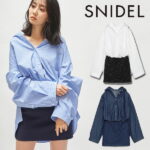 【SALE30%OFF】スナイデル SNIDEL 2022summer. オーバーシャツドッキングミニワンピース レディース ワンピース 長袖 ミニ丈 ショート オーバーシルエット シャツ 着回し ガーリー カジュアル swfo222031