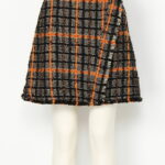 【SALE／82%OFF】SNIDEL ジャガードチェックミニスカート スナイデル スカート ミニスカート ブラック オレンジ