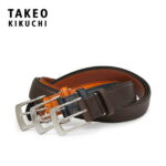 全品10倍★7/20(水)0時〜24H限定｜タケオキクチ ベルト メンズ 日本製 808015 TAKEO KIKUCHI 本革 レザー キクチタケオ ブランド専用BOX付き [即日発送]