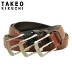 全品10倍★7/20(水)0時〜24H限定｜タケオキクチ ベルト ピンタイプ メンズ 508025 日本製 TAKEO KIKUCHI｜ビジネス カジュアル フォーマル 牛革 本革 レザー[即日発送]